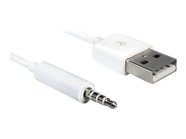Delock Lade-/Datenkabel - USB männlich zu mini-phone stereo 3.5 mm männlich - 1 m - weiß - für Apple