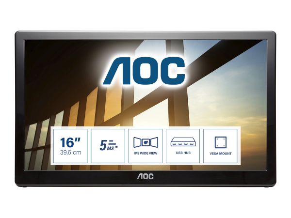 AOC I1659FWUX - LED-Monitor - 40.6 cm (16") (15.6" sichtbar)