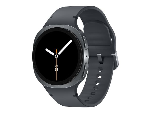 Samsung Galaxy Watch8 - 40 mm - Carbon-Schwarz - intelligente Uhr mit Sportband - Gummi - Graphit -