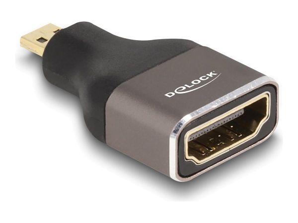 Delock Highspeed - HDMI-Adapter mit Ethernet - 19 pin micro HDMI Type D männlich zu HDMI weiblich -