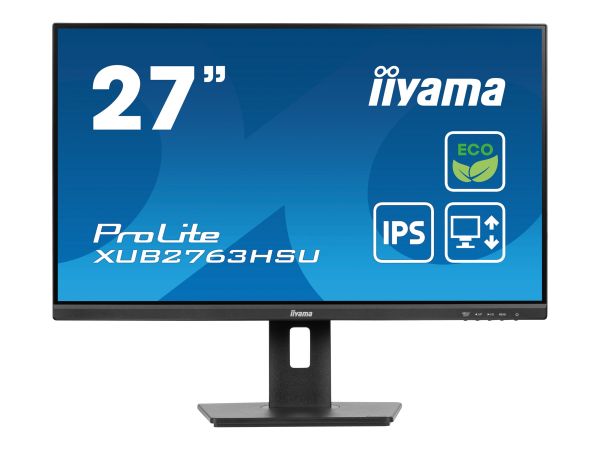 Iiyama ProLite XUB2763HSU-B1 - LED-Monitor - 68.6 cm (27") 1920 x 1080 FHD (1080p) @ 100 Hz IPS 3 ms