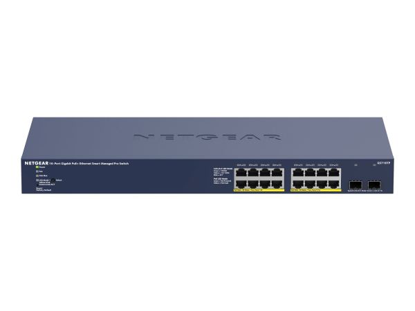 Netgear GS716TP - 16-port Gigabit Ethernet PoE+ Smart Managed Pro Switch with 2 SFP Ports and Cloud