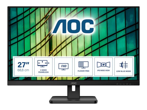 AOC 27E2QAE - LED-Monitor - 68.6 cm (27") - 1920 x 1080 Full HD (1080p)