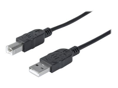 Manhattan USB-A to USB-B Cable, 1m, Male to Male, 480 Mbps (USB 2.0)