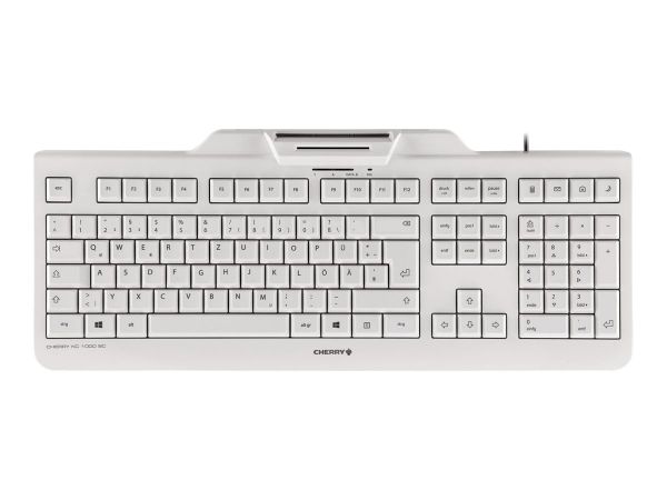 Tastatur KC 1000 SC USB weiß/grau + integriertem Smartcard-Terminal