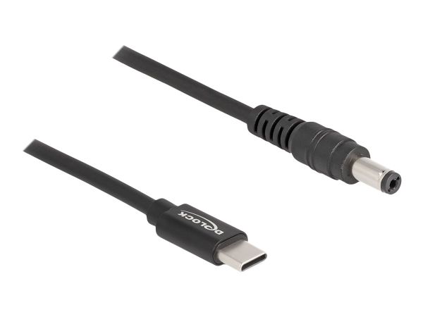 Delock Stromkabel - 24 pin USB-C (M) zu Gleichstromstecker 5,5 x 2,1 mm (M)