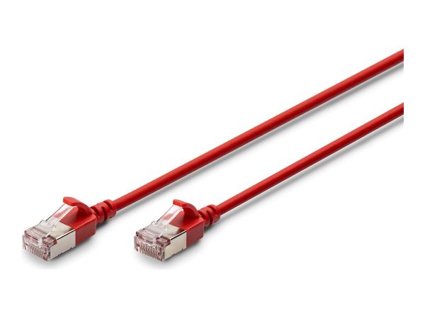 DIGITUS CAT 6A F-FTP Slim Patchkabel, 5m, Rot