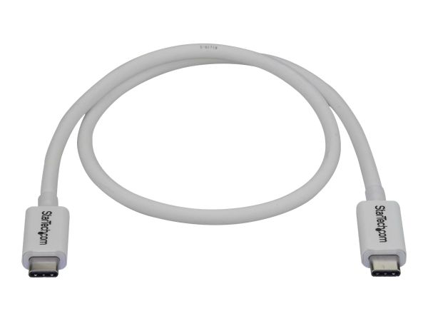 StarTech.com Thunderbolt 3 Kabel -40Gbit/s - 50cm - Weiß - 4K 60Hz - Passiv - Thunderbolt Kabel - US
