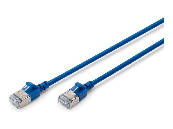 DIGITUS CAT 6A F-FTP Slim Patchkabel, 5m, Blau