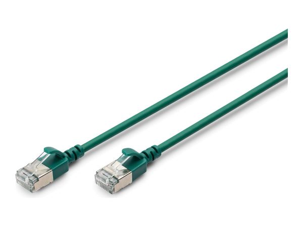 DIGITUS CAT 6A F-FTP Slim Patchkabel, 2m, Grün