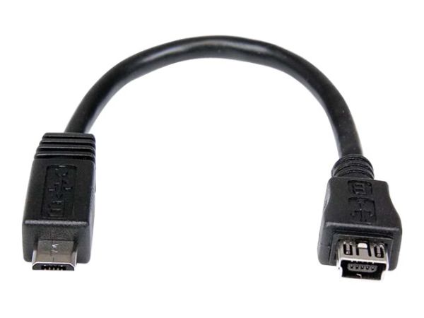 StarTech.com 15 cm Micro USB auf Mini USB-Adapterkabel – Stecker/Buchse - USB-Adapter - Mini-USB, Ty