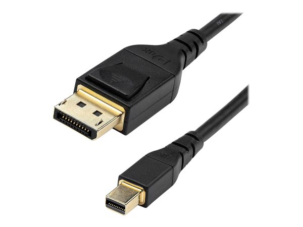 StarTech.com 6ft (2m) VESA Certified Mini DisplayPort to DisplayPort 1.4 Cable, 8K 60Hz HBR3 HDR, Su