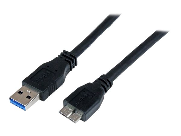 StarTech.com 1m zertifiziertes USB 3.0 SuperSpeed Kabel A auf Micro B - Schwarz - USB 3 Anschlusskab